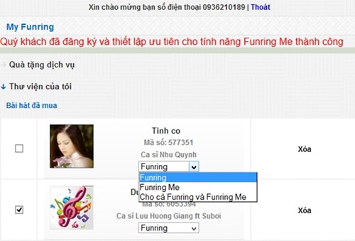 Cài đặt Funring Me