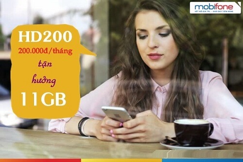 Đăng ký gói 4G HD200 MobiFone để nhận ngay 11GB Data