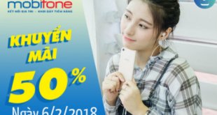 ngay 6 2 2018 mobifone khuyen mai 50 gia tri the nap