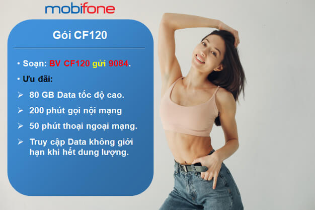 Đăng ký gói cước CF120 Mobifone chu kỳ dài dùng thả ga, tiết kiệm chi phí