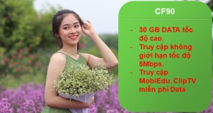 Đăng ký gói cước CF90 Mobifone dùng data thả ga 30 ngày chỉ 90k