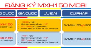 Đăng ký gói cước MXH150 Mobifone nhận combo ưu đãi data+ phút gọi+ free tiện ích chỉ 150K/tháng