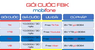 Chi tiết gói cước FBK Mobifone chỉ với 10K lướt Facebook "tẹt ga"cả tháng