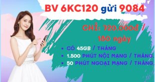 Đăng ký gói cước 6KC120 MobiFone 1.5GB/ngày- thoại tẹt ga suốt nữa năm