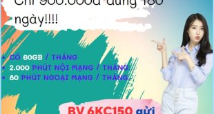 Đăng ký gói cước 6KC150 MobiFone thoải mái data+ thoại suốt 6 tháng