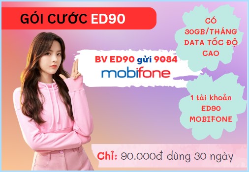 Đăng ký gói cước 6ED90 MobiFone truy cập data không giới hạn suốt 6 tháng