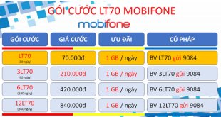 Đăng ký gói cước LT70 Mobifone chỉ 70k online và học tiếng Anh cả tháng