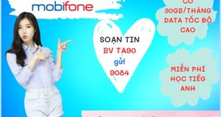 Đăng ký gói cước TA90 Mobifone nhận 30GB Data tốc độ cao + kèm gói học tiếng Anh