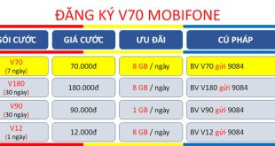 Cách đăng ký gói cước V70 Mobifone nhận 8GB/ngày- free gọi, giải trí cùng VieON