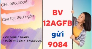 Đăng ký gói cước 12AGFB Mobifone chỉ 960k sử dụng data thả ga cả năm