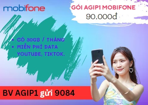 Đăng ký gói cước 3AGIP1 Mobifone dùng tiện ích và online thả ga 3 tháng