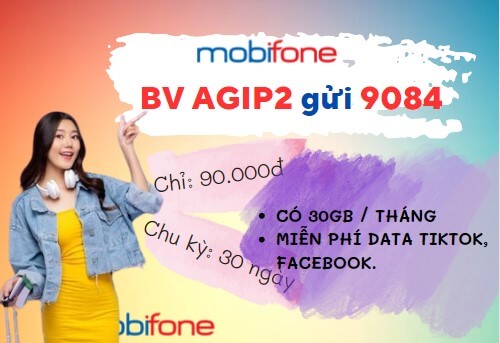 Đăng ký gói cước AGIP2 MobiFone nhận 30GB- free tiện ích suốt 30 ngày