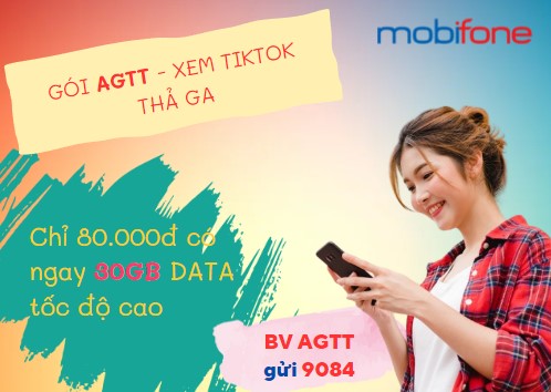 Đăng ký gói cước AGTT MobiFone chỉ với 80K/tháng nhận 30GB- free dịch vụ mobiAgri, TikTok