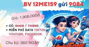 Đăng ký gói cước 12ME159 Mobifone ưu đãi 6GB data ngày, miễn phí tiếng Anh cả năm