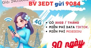 Đăng ký gói cước 3EDT Mobifone nhận 90GB data, dùng MobiEdu, Tiktok