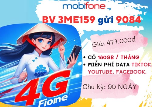 Cách đăng ký gói cước 3ME159 Mobifone rất đơn giản