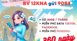 Đăng ký gói cước 12KNA Mobifone ưu đãi 360GB data, miễn phí tiện ích cả năm