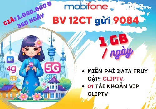 Đăng ký gói cước 12CT Mobifone có 30GB mỗi tháng, dùng 1 năm