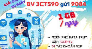 Đăng ký gói cước 3CTS90 Mobifone có ngay 30GB dùng 3 tháng kèm ClipTV