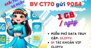 Đăng ký gói cước CT70 Mobifone có 1GB mỗi ngày, dùng 30 ngày cùng ClipTV