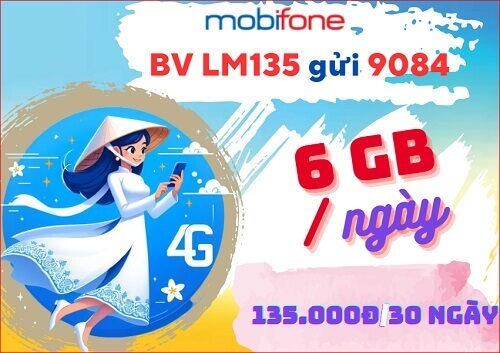 Cách đăng ký gói cước LM135 Mobifone có 6GB/ngày dùng 30 ngày